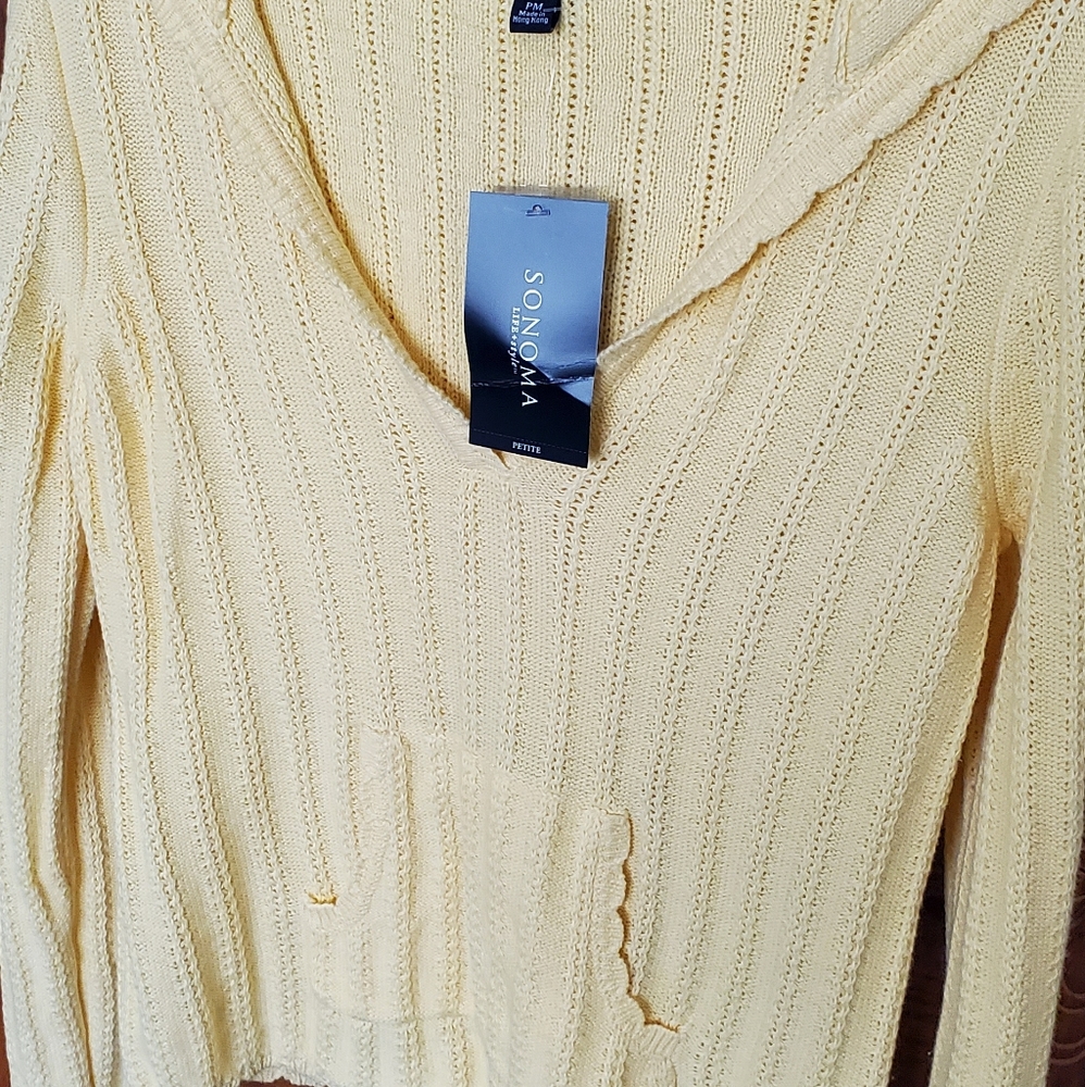 Sonoma Hooded Sweater Petite Med